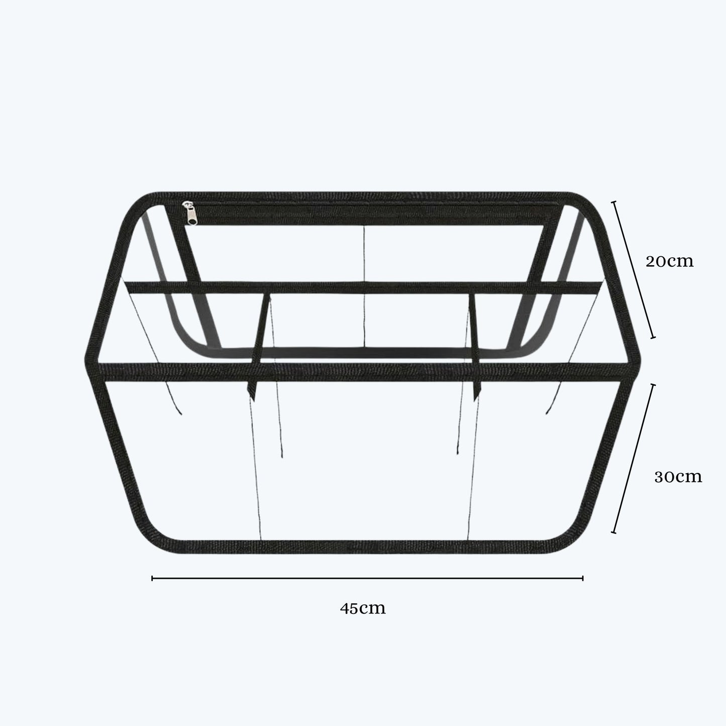 Big Insertion transparent Inner Tote Bag Divider for Travel Cosmetic and Makeup Organizer