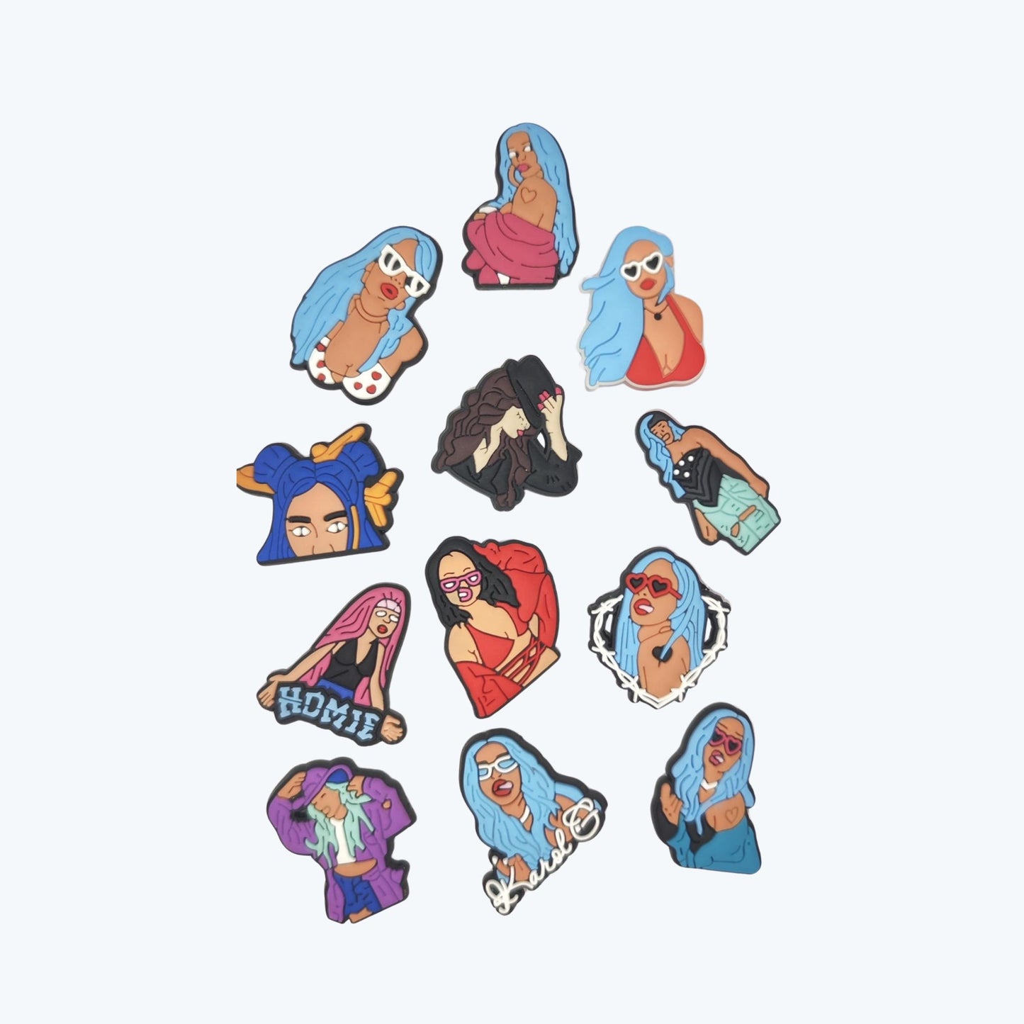 Fits Only on clogs shoes-Street Style Diva Charm Pack – Fashion Icons Collection