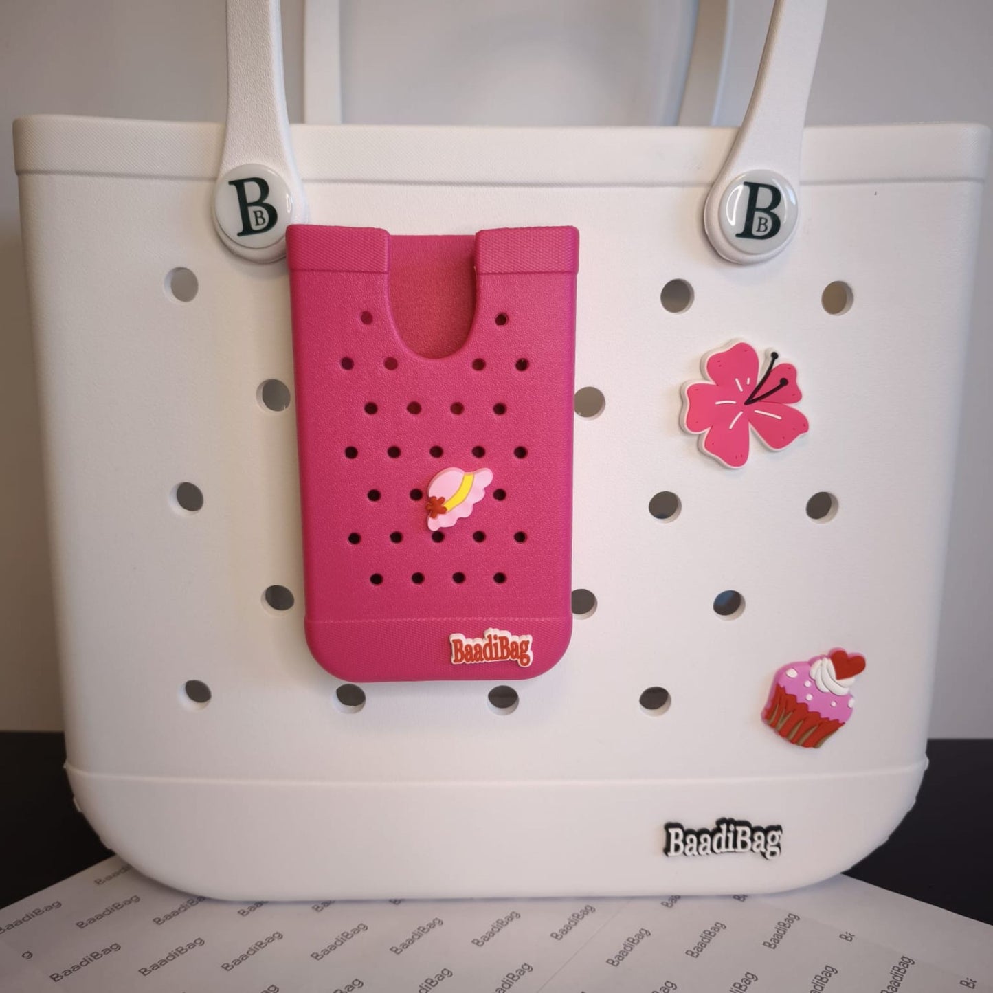Baadi Bag Phone Holder with 2 soft charms -