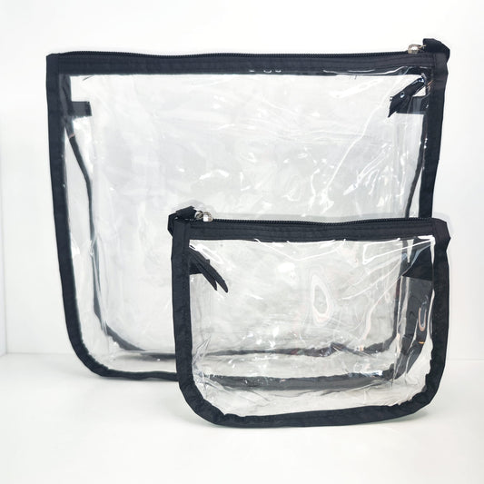 Insertion transparent Inner Tote Bag Divider for Travel Cosmetic and Makeup Organizer - Baadi Bag Black