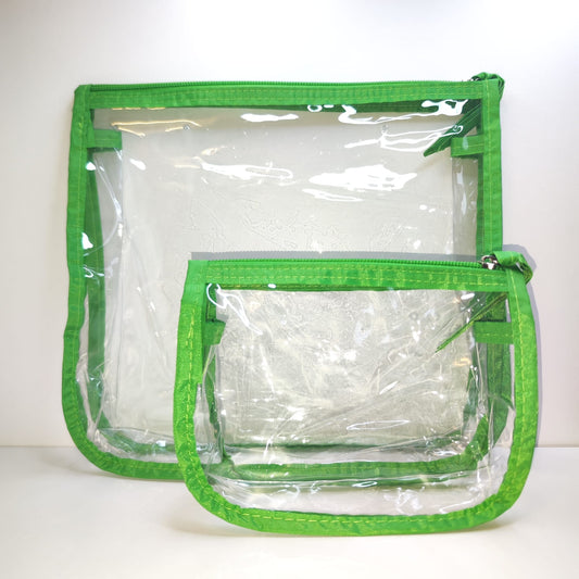 Insertion transparent Inner Tote Bag Divider for Travel Cosmetic and Makeup Organizer - Baadi Bag Green