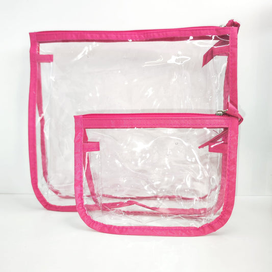 Insertion transparent Inner Tote Bag Divider for Travel Cosmetic and Makeup Organizer - Baadi Bag Pink