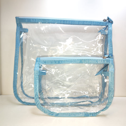 Insertion transparent Inner Tote Bag Divider for Travel Cosmetic and Makeup Organizer - Baadi Bag teal