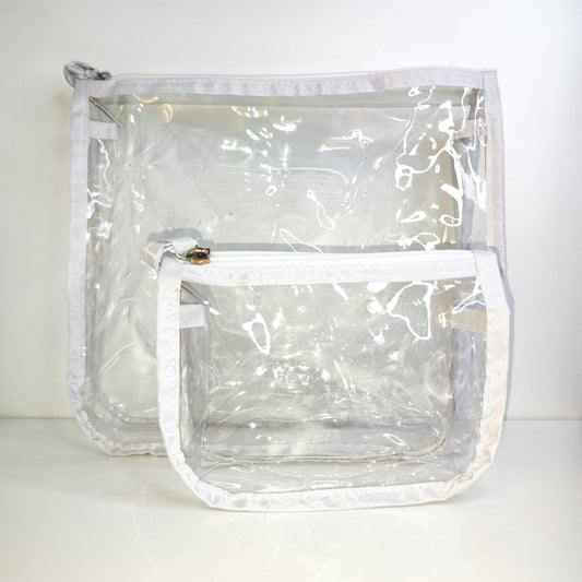Insertion transparent Inner Tote Bag Divider for Travel Cosmetic and Makeup Organizer - Baadi Bag White