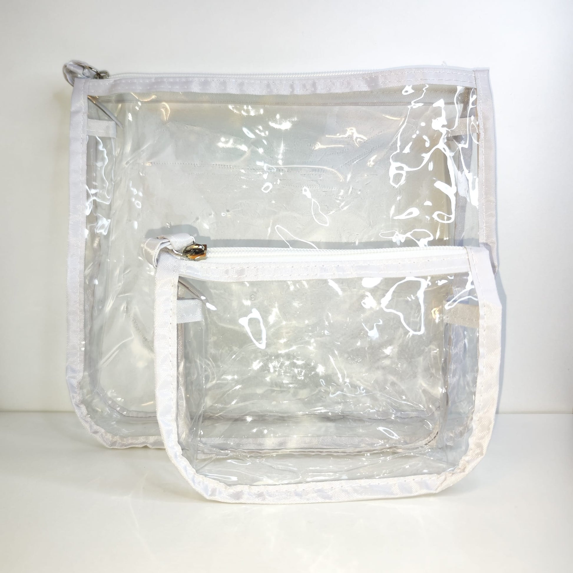 Insertion transparent Inner Tote Bag Divider for Travel Cosmetic and Makeup Organizer - Baadi Bag White