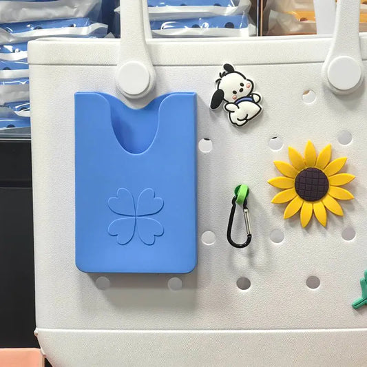 Phone Holder -Flower- - Baadi Bag cerulean